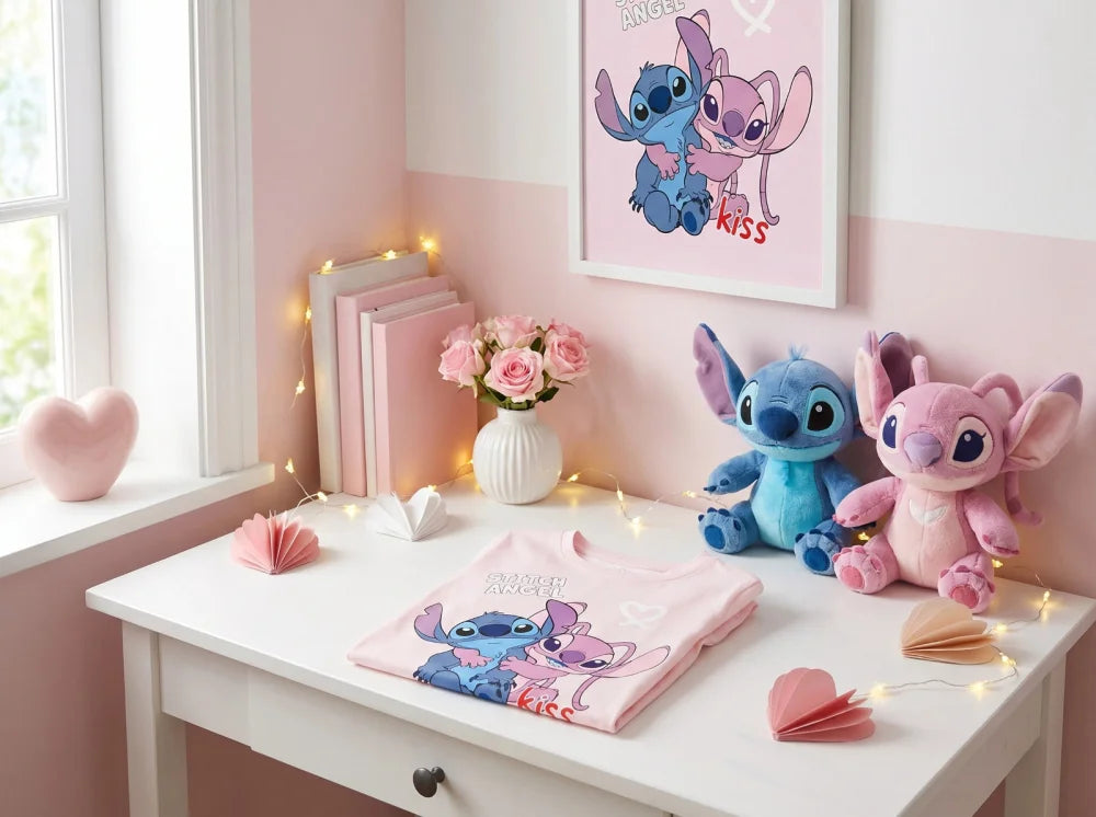 Disney Stitch Kinder Mädchen T-Shirt Kurzarm Shirt Gr. 98 bis 128 Baumwolle - WS-Trend.de