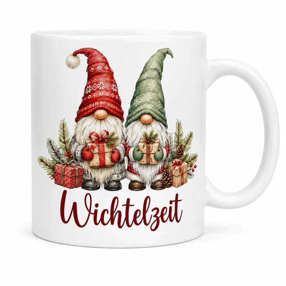 Wichtel Weihnachtstasse - Geschenk zu Weihnachten - aus Keramik 330 ml - WS-Trend.de