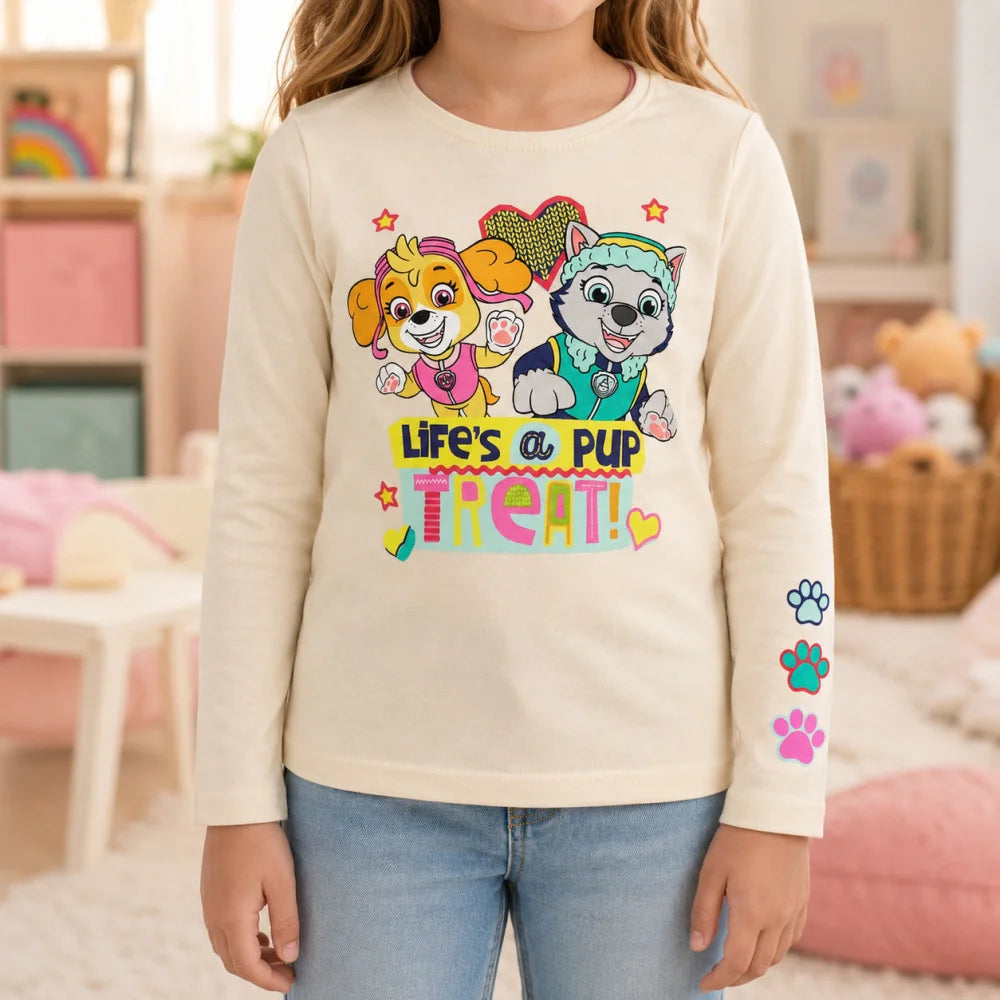 Print-Shirt PAW PATROL Skye Everest Kinder Mädchen Langarmshirt Shirt - WS-Trend.de