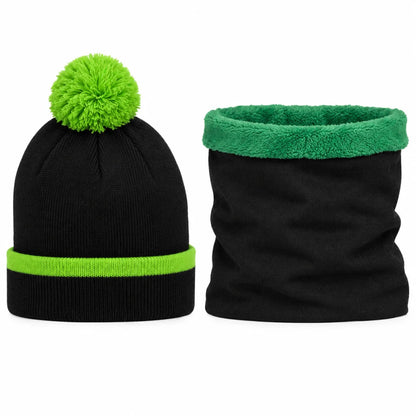 Minecraft Creeper Winterset: Bommelmütze und Snood Größe 54/56 - WS-Trend.de