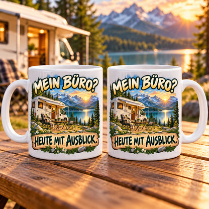 Camping Tasse Spruch Keramik 330 ml Geschenk Camper Wohnmobil Urlauber