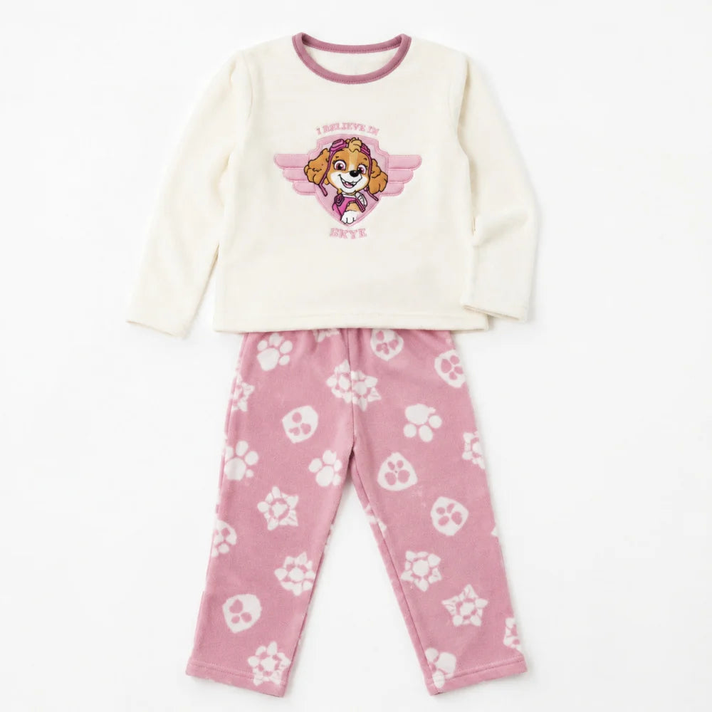Paw Patrol Skye Kinder Mädchen Coral Schlafanzug Pyjama Gr. 98-116 - WS-Trend.de