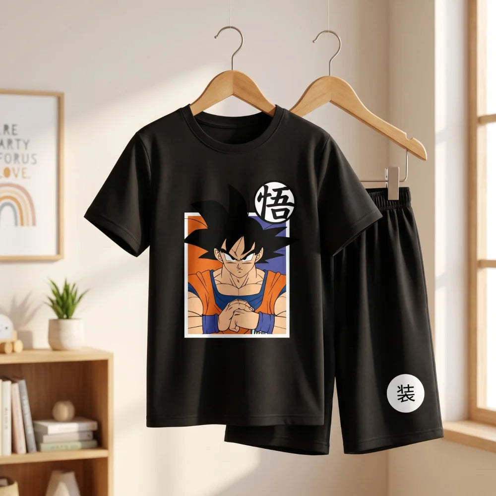 Anime Dragon Ball Goku Kinder Schlafanzug Pyjama Shirt Shorts Gr.116-152 - WS-Trend.de
