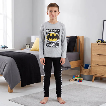 Schlafanzug DC Comics Batman Jungen Kinder lang Pyjama Gr. 134-140 - WS-Trend.de
