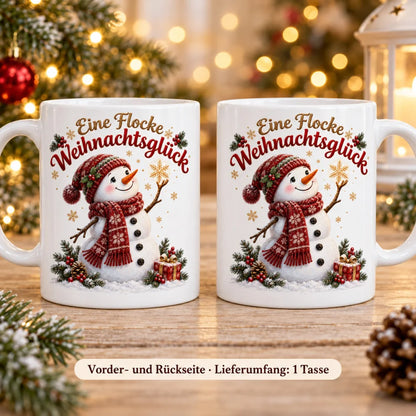 WS-Trend Flockenzauber Schneemann Tasse Keramik 330 ml für Weihnachten - WS-Trend.de