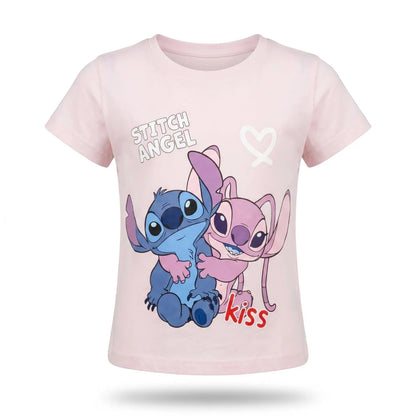 Disney Stitch Kinder Mädchen T-Shirt Kurzarm Shirt Gr. 98 bis 128 Baumwolle - WS-Trend.de