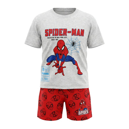 Marvel Spiderman Kinder kurz Pyjama Schlafanzug Shirt Shorts Gr. 98 bis 128 - WS-Trend.de