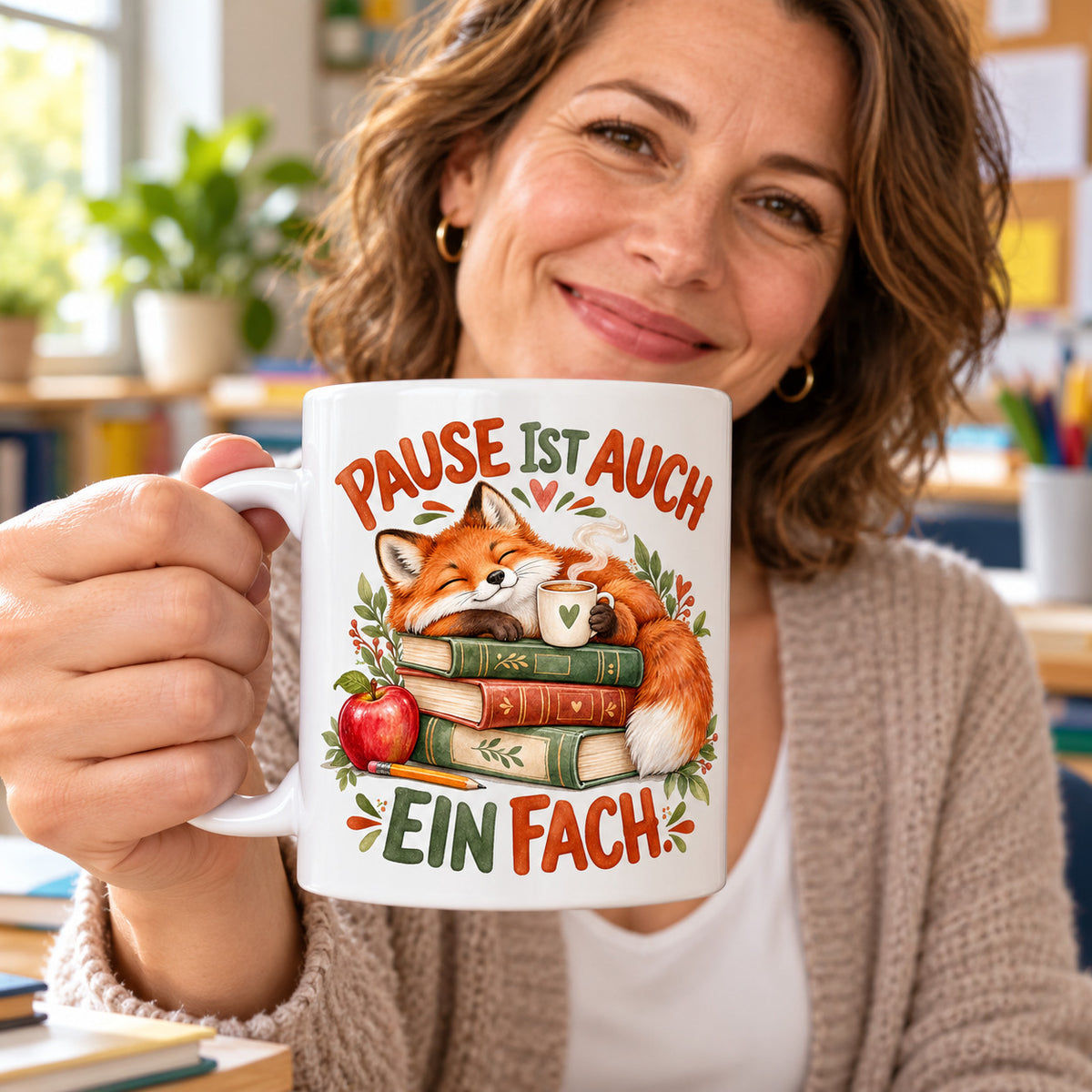 Lehrer Tasse Keramik 330 ml Geschenk Lehrerin Unterricht Spruch Kaffee