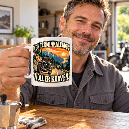 Motorrad Tasse Spruch Keramik 330ml Biker Geschenk beidseitig bedruckt