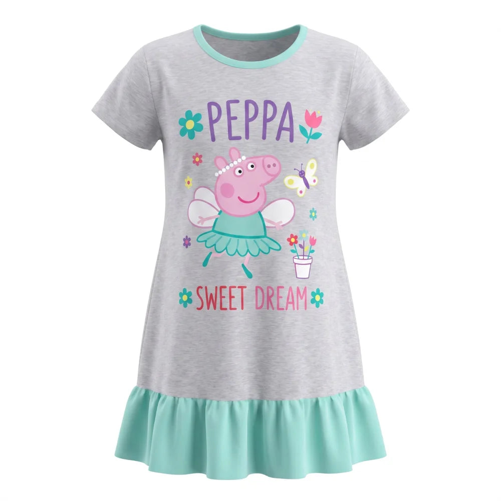 Peppa Wutz Kinder Mädchen Schlafshirt Schlafoberteil Gr. 92-116 - WS-Trend.de