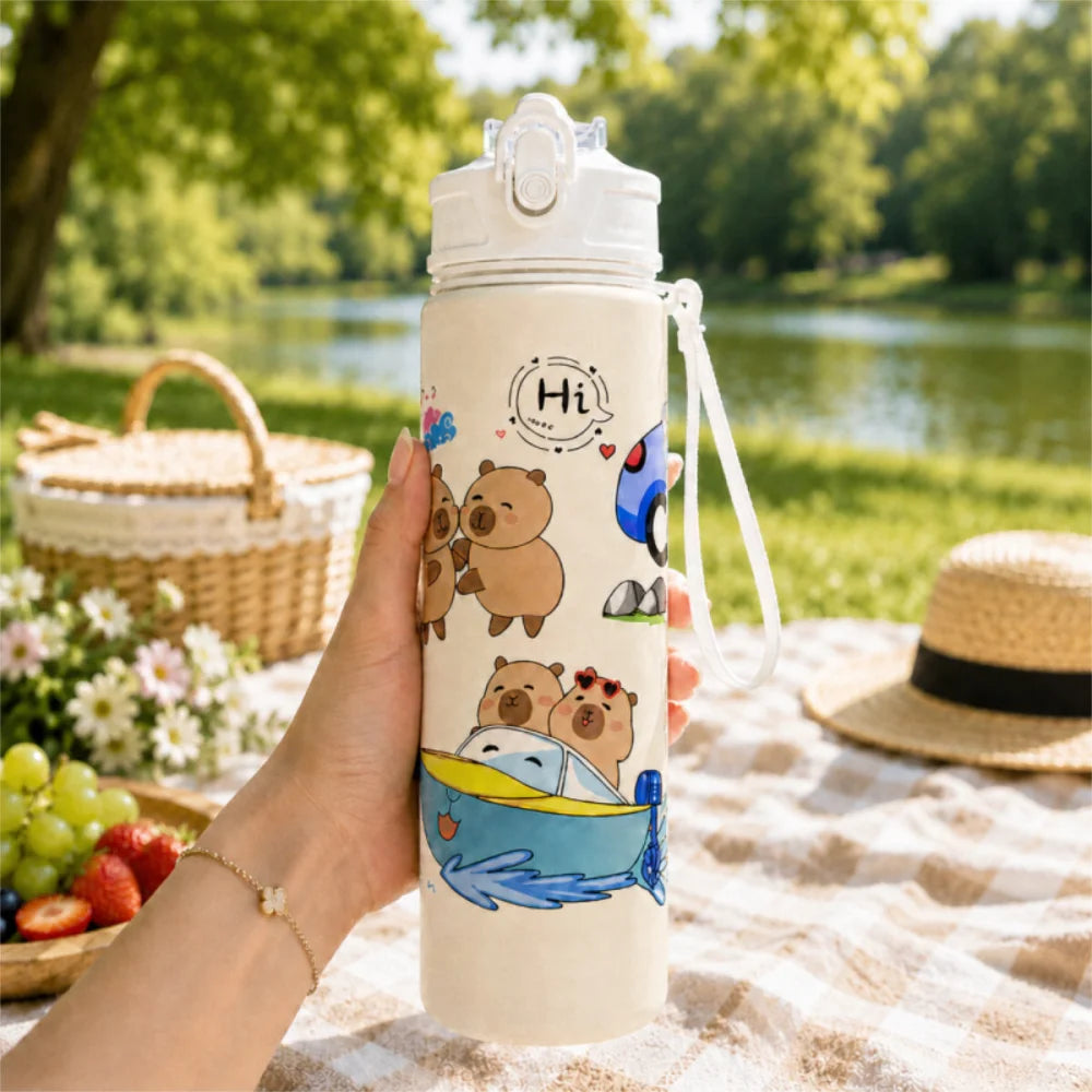 Capibara Capybara Sportflasche Wasserflasche Trinkflasche Flasche 800 ml - WS-Trend.de