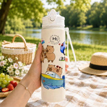 Capibara Capybara Sportflasche Wasserflasche Trinkflasche Flasche 800 ml - WS-Trend.de