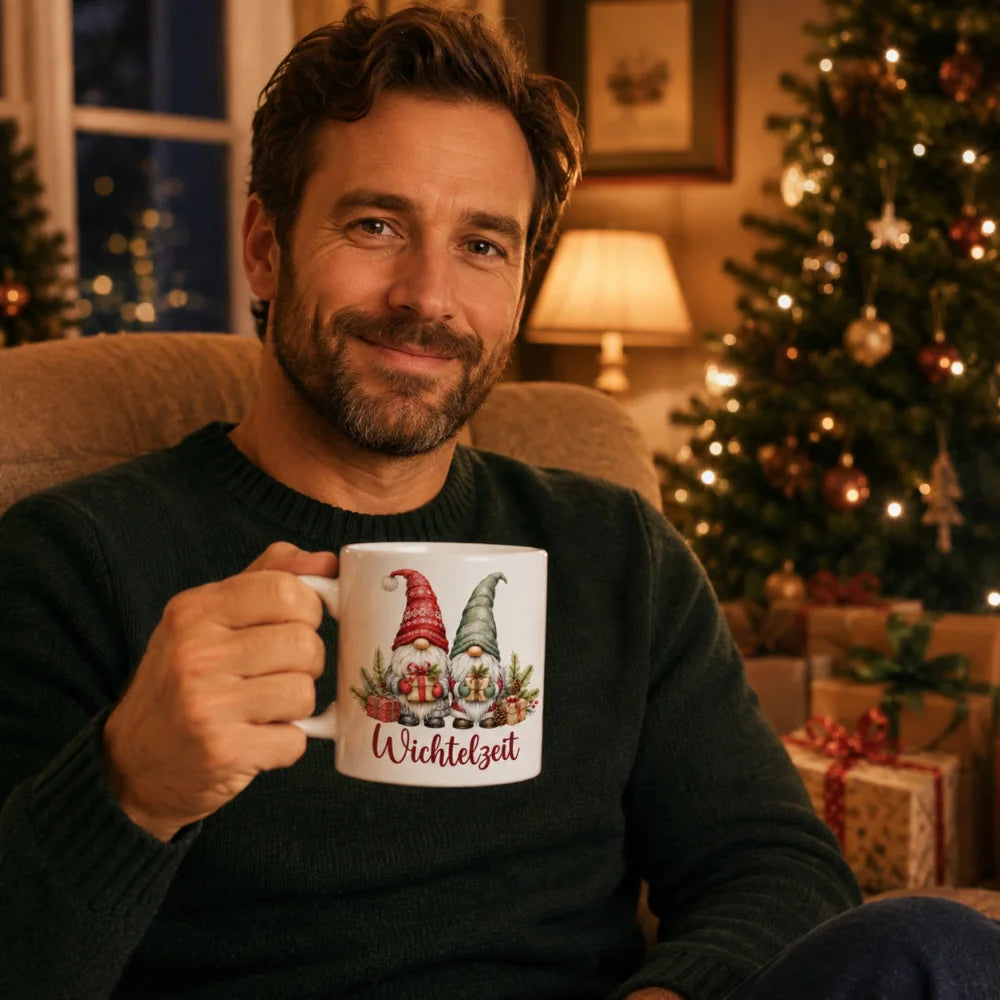 Wichtel Weihnachtstasse - Geschenk zu Weihnachten - aus Keramik 330 ml - WS-Trend.de