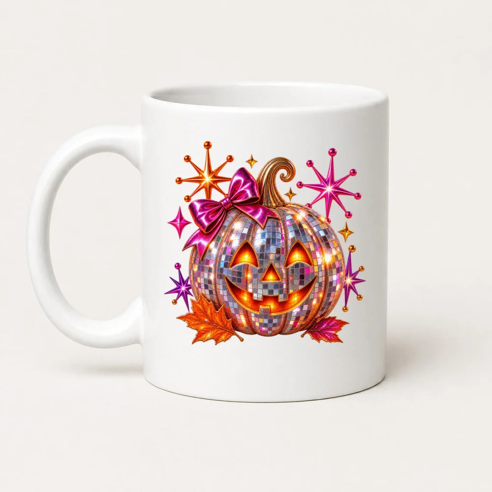 Halloween Tasse Disco Kürbis 325 ml Keramik Retro Geschenkidee - WS-Trend.de