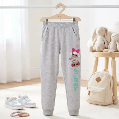 LOL Surprise Kinder Jogginghose Hose Freizeithose Mädchen Grau Pink 104-110 - WS-Trend.de