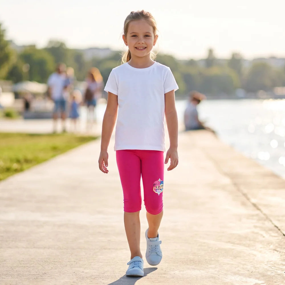Leggings Kurz Kinder Shimmer and Shine Mädchen Blau Grau Pink 98 bis 128 - WS-Trend.de