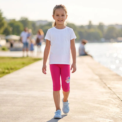 Leggings Kurz Kinder Shimmer and Shine Mädchen Blau Grau Pink 98 bis 128 - WS-Trend.de
