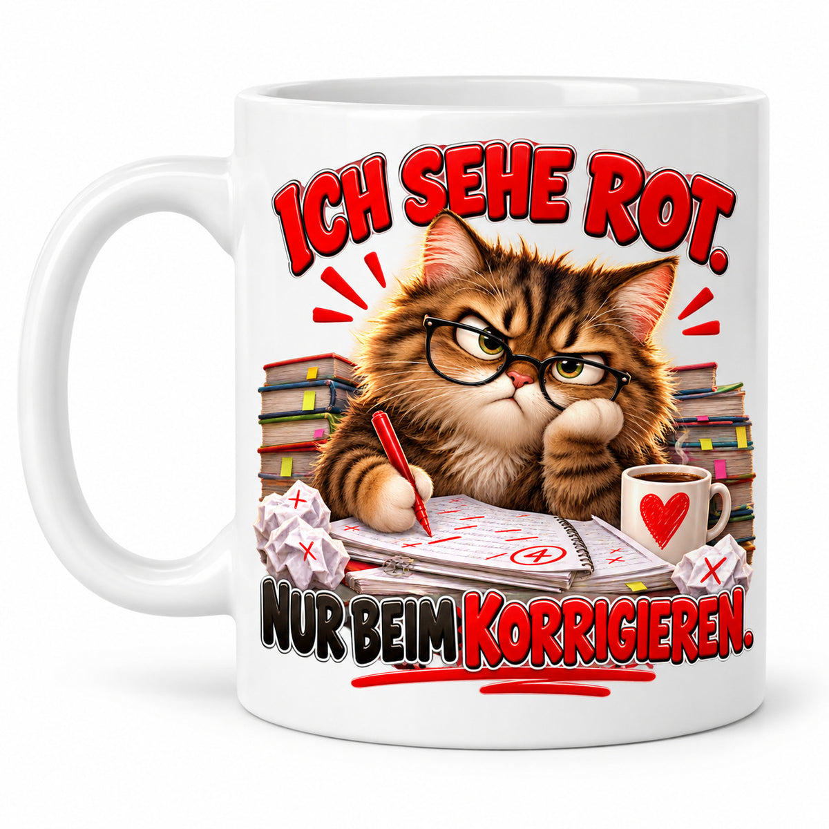 Lehrer Tasse Keramik 330 ml Geschenk Lehrerin Unterricht Spruch Kaffee