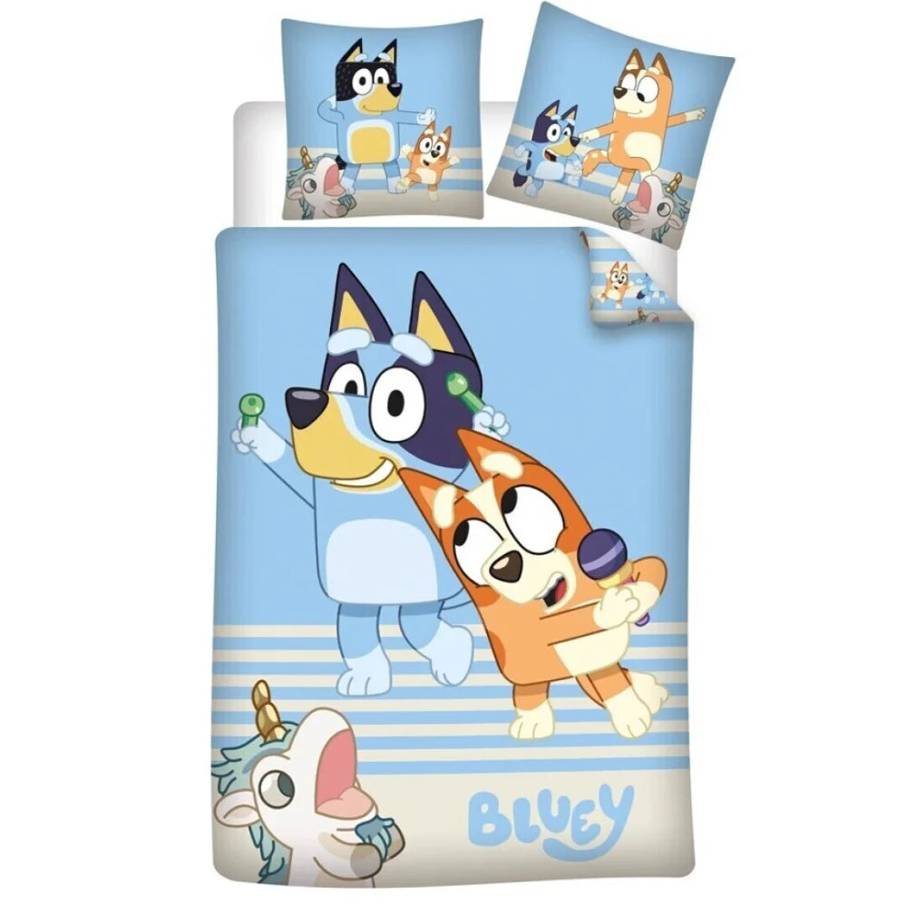 Bluey und Bingo Kinder Bettwäsche 2tlg. Set 135-140x200 65x65 100% Baumwolle - WS-Trend.de