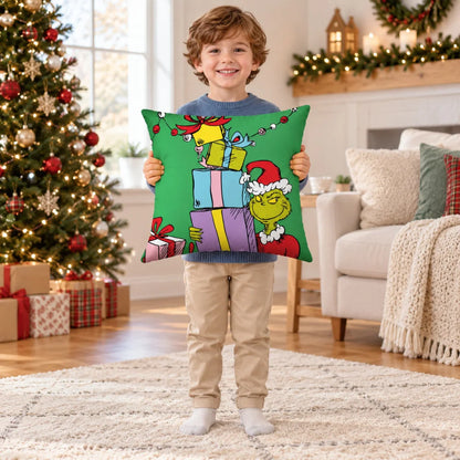 Der Grinch Weihnachts-Wendekissen 40x40x7 cm Grün - WS-Trend.de
