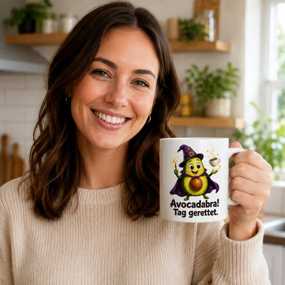 Avocadabra Kaffeetasse - Geschenkidee mit Spruch - beidseitig bedruckt - WS-Trend.de