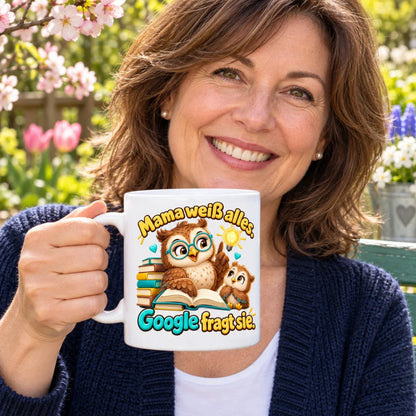 WS-Trend Eulenmama Kaffeetasse Keramik 330 ml Mama Geschenk mit Spruch - WS-Trend.de