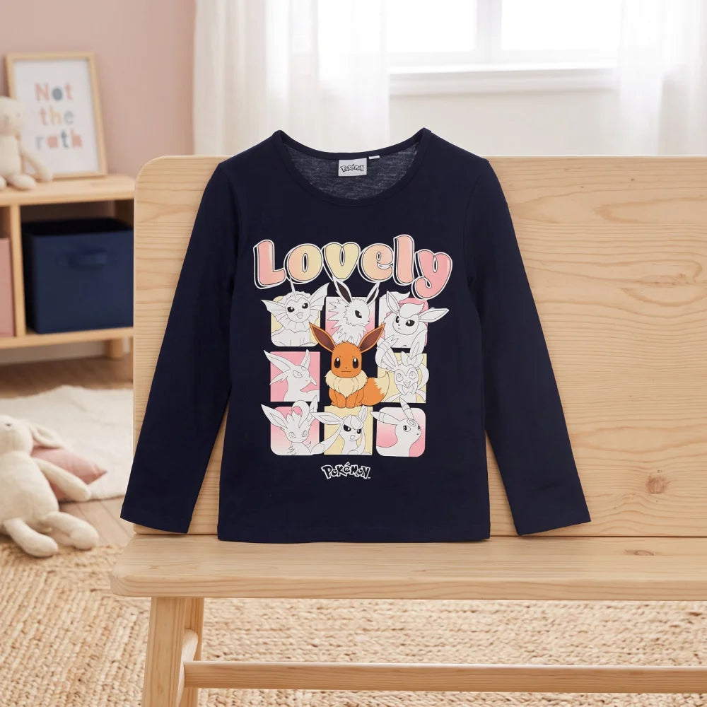Pokemon Pikachu and Friends Kinder langarm T-Shirt Shirt Gr. 104 - 140 - 100% Ba - WS-Trend.de