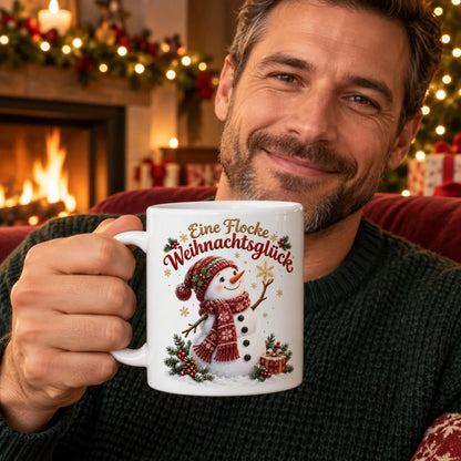 WS-Trend Flockenzauber Schneemann Tasse Keramik 330 ml für Weihnachten - WS-Trend.de