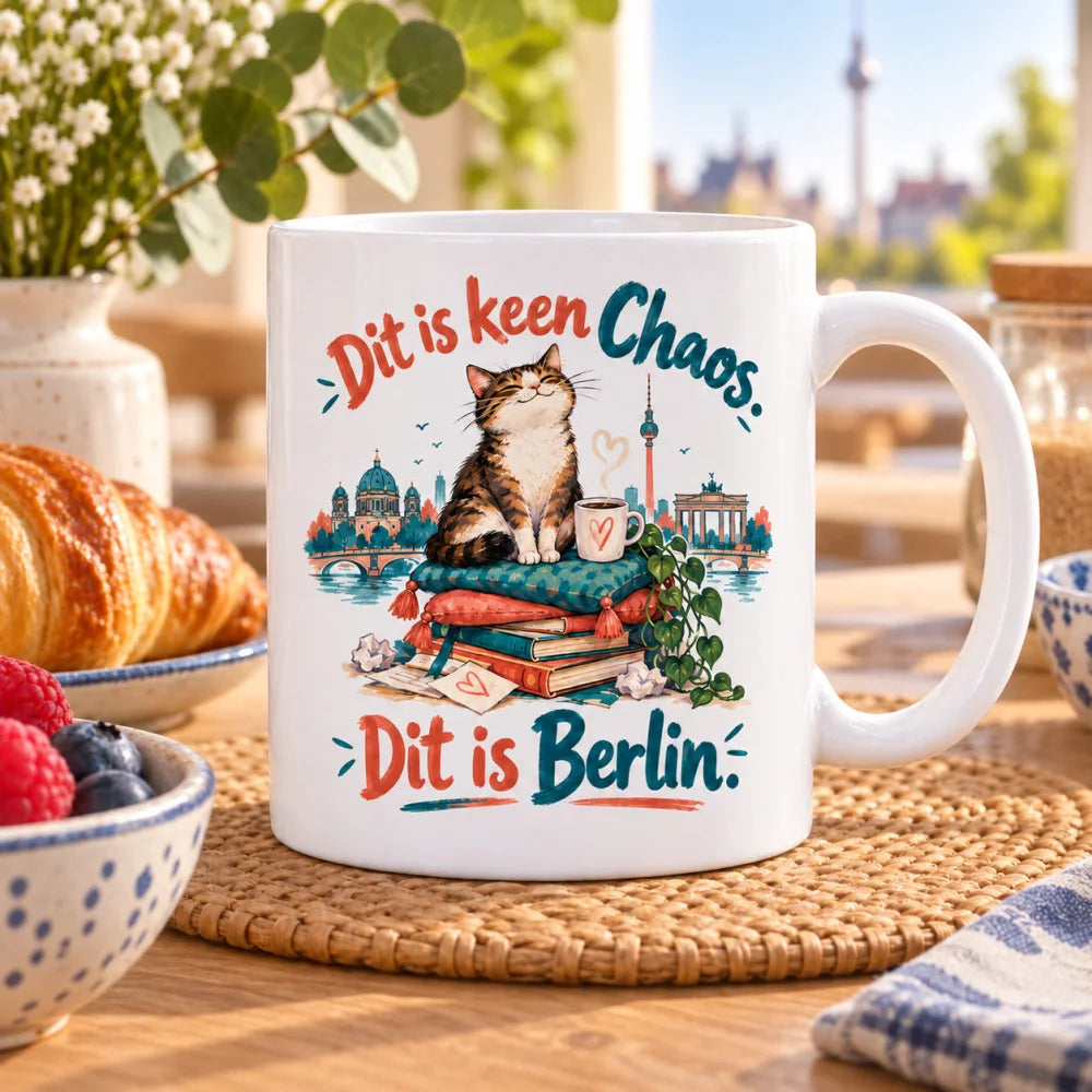 WS-Trend Berliner Katze Tasse mit Spruch Keramik 330 ml für Kaffeefans - WS-Trend.de