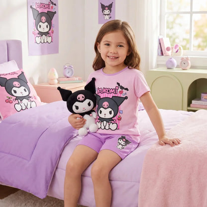Hello Kitty Kuromi Kinder Mädchen Schlafanzug Pyjama Shirt Shorts Gr. 98-128 - WS-Trend.de