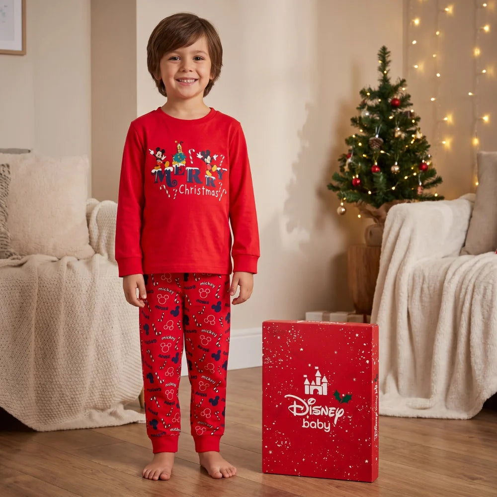 Disney Mickey Maus X-Mas Baby langarm Pyjama Schlafanzug Shirt Hose - WS-Trend.de