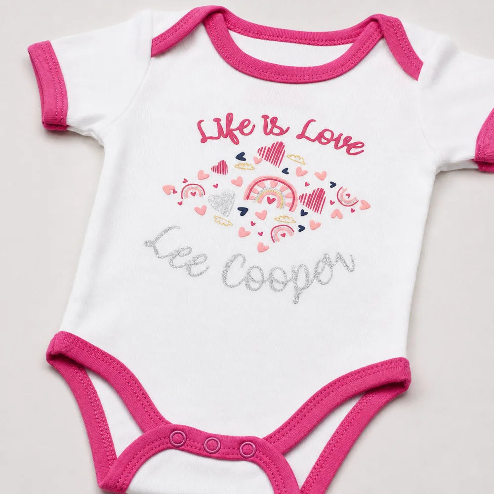Strampler Lee Cooper 2-er Set Baby Kleinkind kurzarm Body Einteiler Gr. 56 - 92 - WS-Trend.de