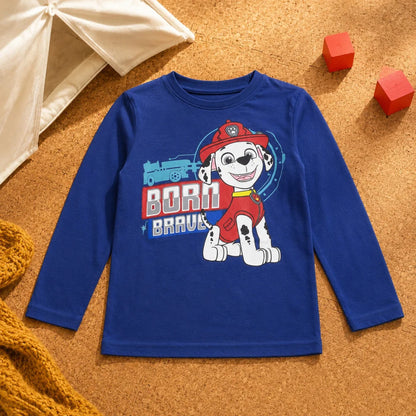 Paw Patrol Jungen Kinder langarm Shirt Marshall 100% Baumwolle - WS-Trend.de