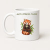 Anti-Stress-Tasse Roter Panda – Aquarell Keramikbecher 325 ml