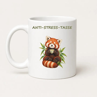 Anti-Stress-Tasse Roter Panda – Aquarell Keramikbecher 325 ml - WS-Trend.de