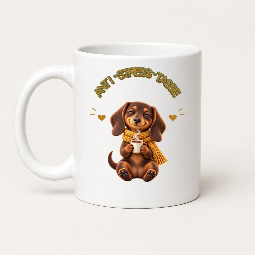 Anti-Stress-Tasse Dackel 325 ml Keramik Kaffeebecher Geschenk - WS-Trend.de