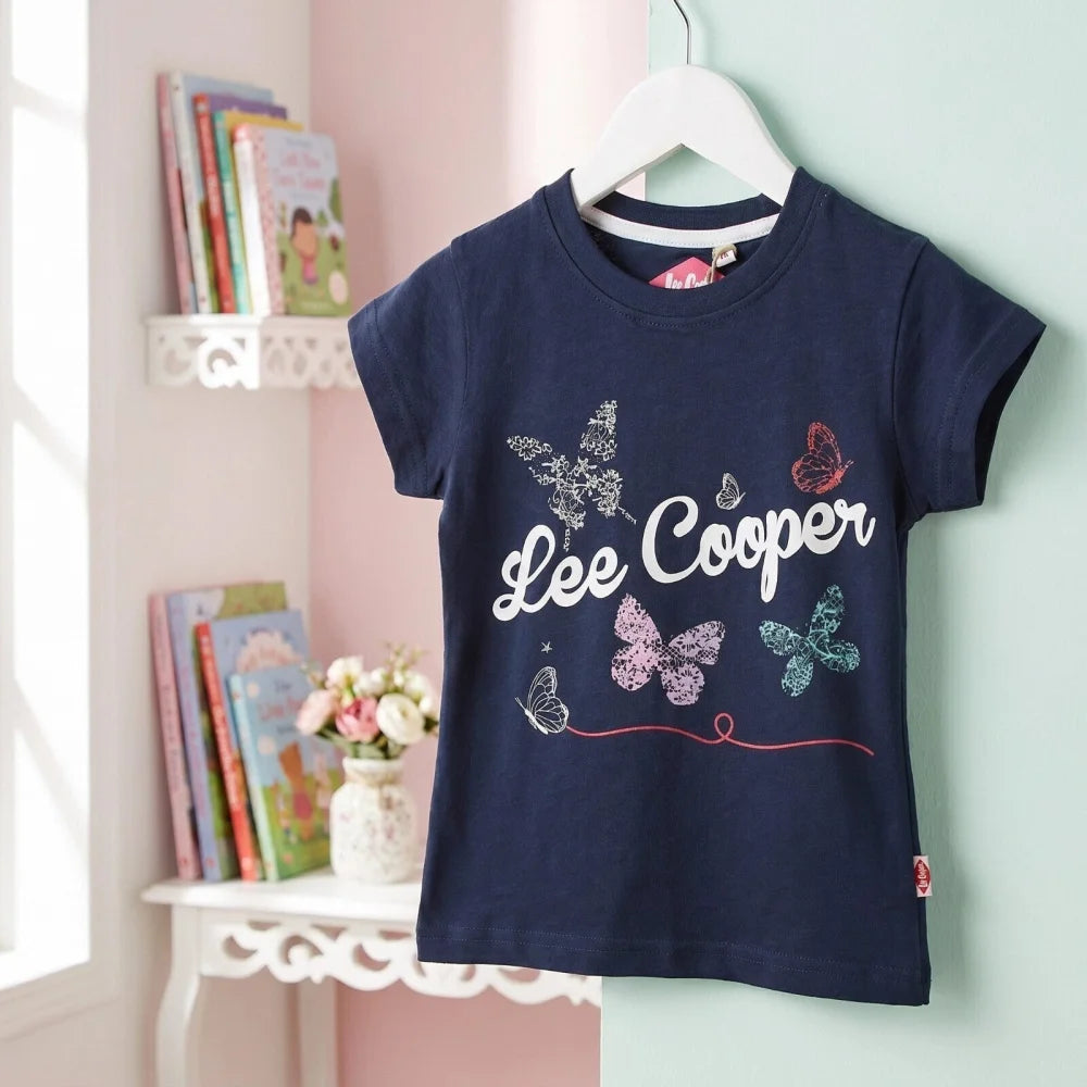 Lee Cooper Kinder Mädchen T-Shirt Kurzarm Shirt Gr. 104 100% Baumwolle - WS-Trend.de