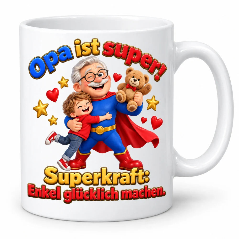 WS-Trend Superopa Tasse Keramik 330 ml Geschenk für Opa zum Geburtstag - WS-Trend.de