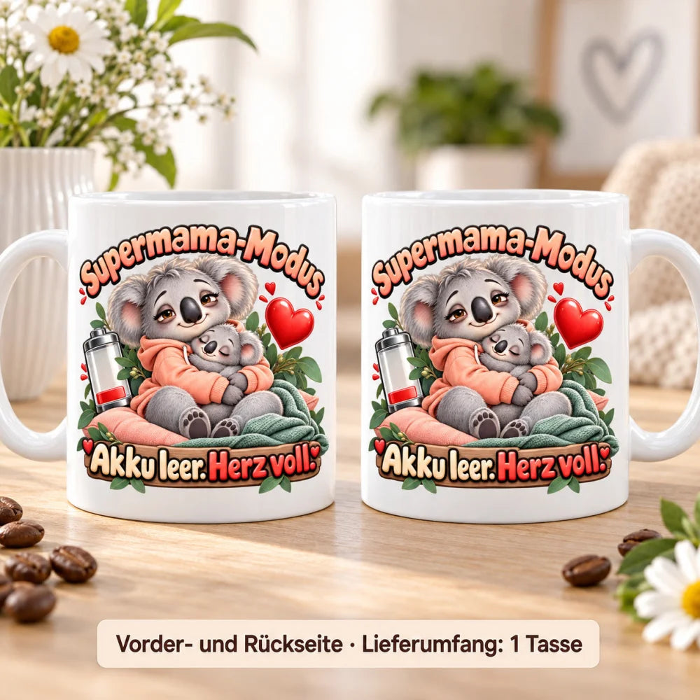 WS-Trend Koalamama Kaffeetasse Keramik 330 ml Mama Geschenk mit Spruch - WS-Trend.de