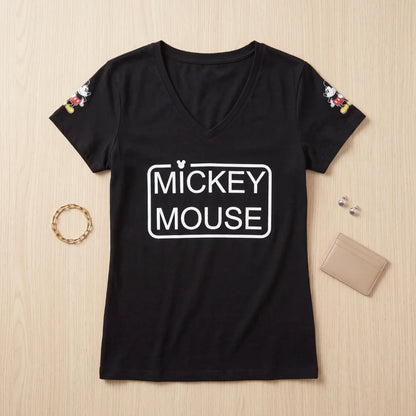 Print-Shirt Disney Mickey Maus Damen kurzarm Shirt T-Shirt Gr. S-XL 100% Baumwolle - WS-Trend.de