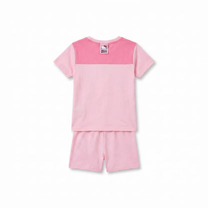 Hello Kitty Kinder Mädchen Schlafanzug Pyjama Shirt Shorts Gr. 98-128 Baumwolle - WS-Trend.de