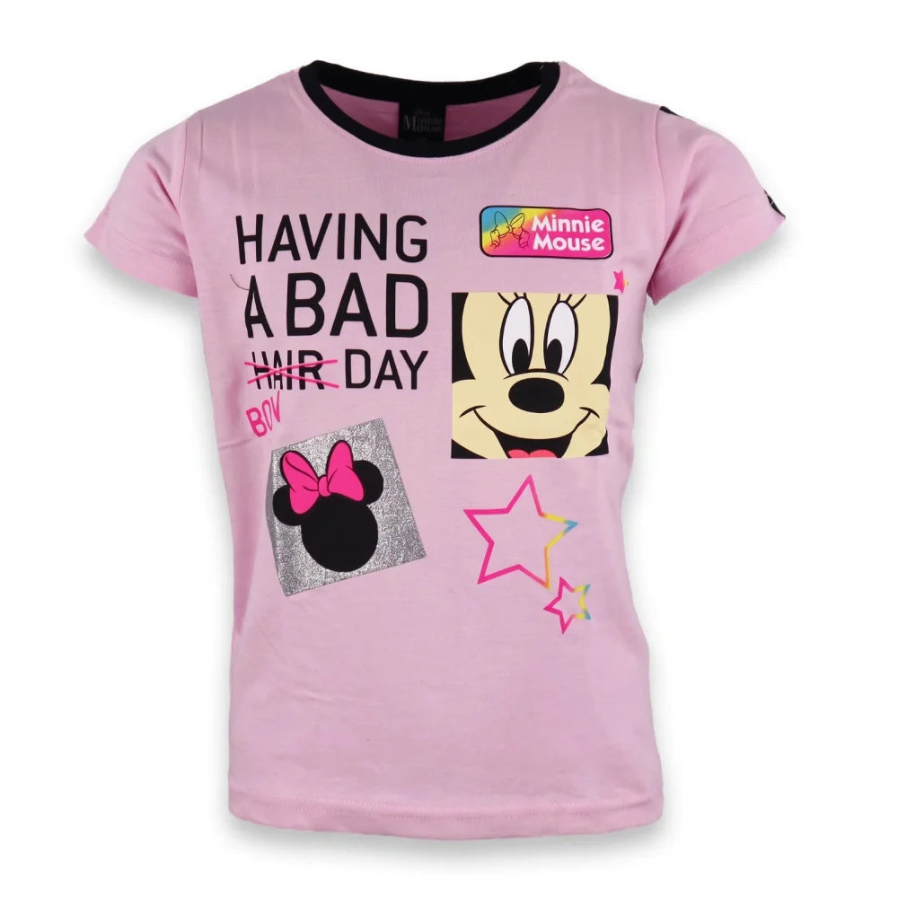 Disney Minnie Maus Mädchen Kinder T-Shirt Top Tops - Grün Rosa Gr. 104 bis 128 - WS-Trend.de