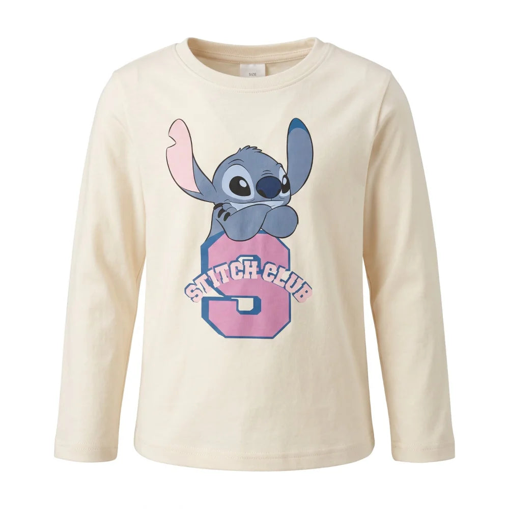 Print-Shirt Disney Stitch Kinder Mädchen Langarmshirt Shirt Gr. 98-128 - WS-Trend.de