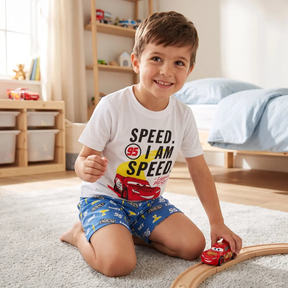 Disney Cars 3 Lightning McQueen Kinder kurzarm Pyjama Schlafanzug 98-128 - WS-Trend.de