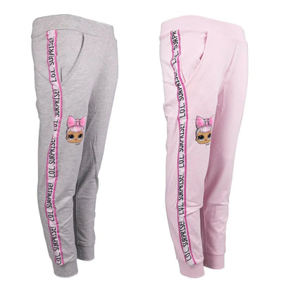 LOL Surprise Kinder Jogginghose Hose Freizeithose Mädchen Grau Rosa Gr. 104-110 - WS-Trend.de