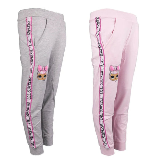 LOL Surprise Kinder Jogginghose Hose Freizeithose Mädchen Grau Rosa Gr. 104-110 - WS-Trend.de