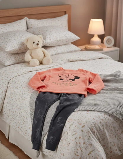 Disney Minnie Maus Kinder Velour Schlafanzug Pyjama Nachtwäsche Gr. 104-128 - WS-Trend.de