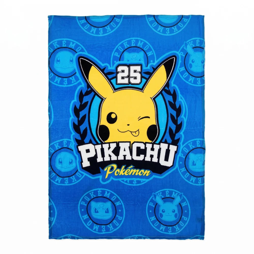 Pokémon Pikachu Kinder-Kuscheldecke Polarfleece Blau 100 × 140 cm - WS-Trend.de