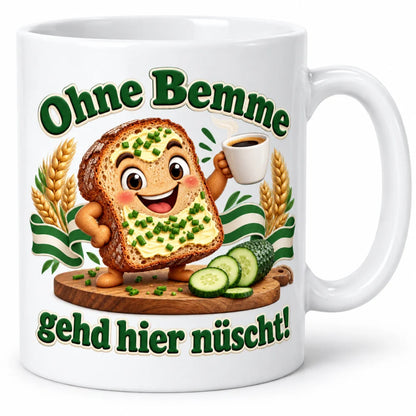 WS-Trend Bemme Kaffeetasse sächsischer Spruch Keramik 330 ml fürs Büro - WS-Trend.de