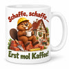 WS-Trend Häuslebau Biber Tasse Schwaben Spruch Keramik 330 ml Geschenk